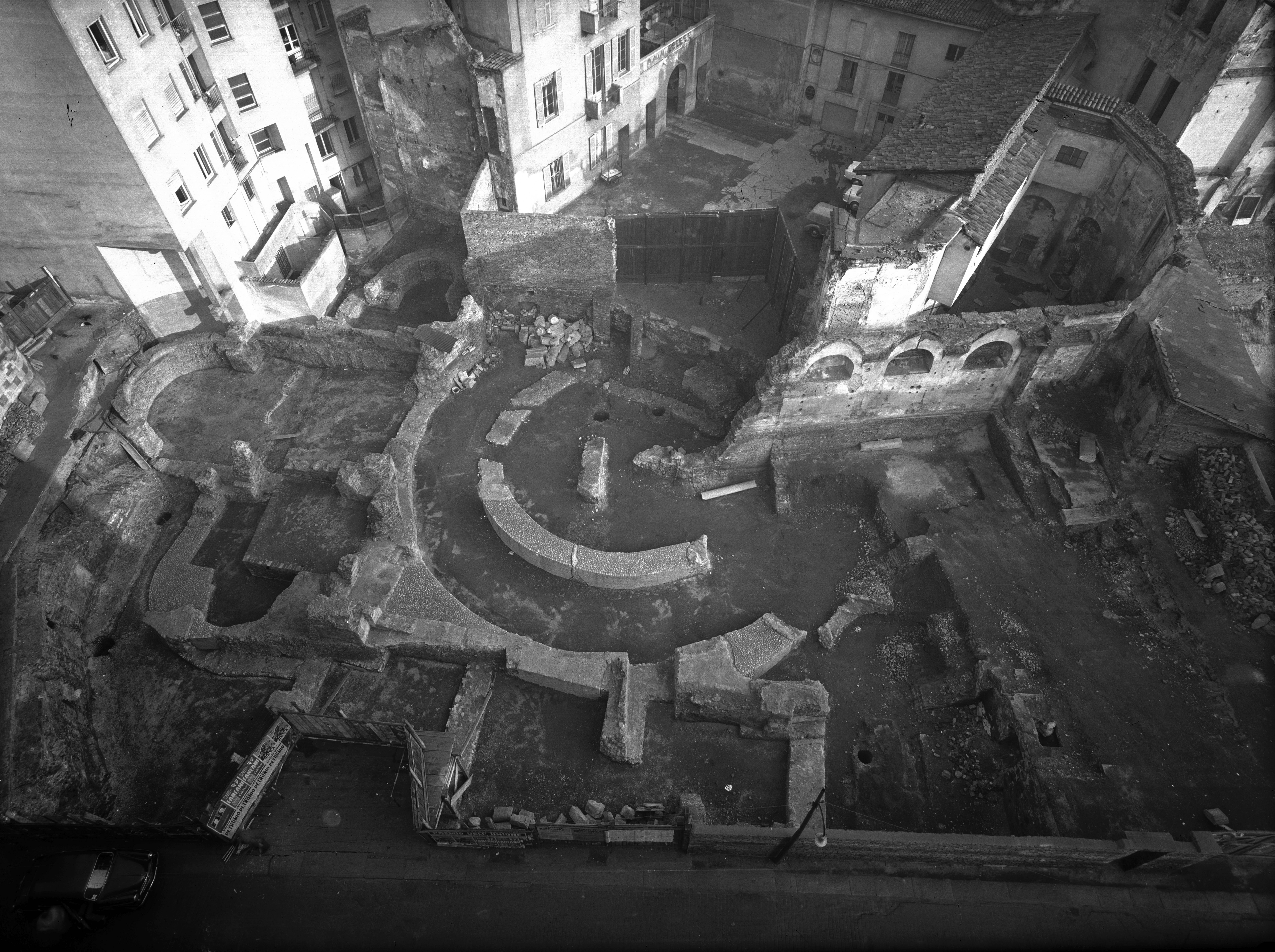 Luftbild Via Brisa, Denkmalschutzbehörde Mailand