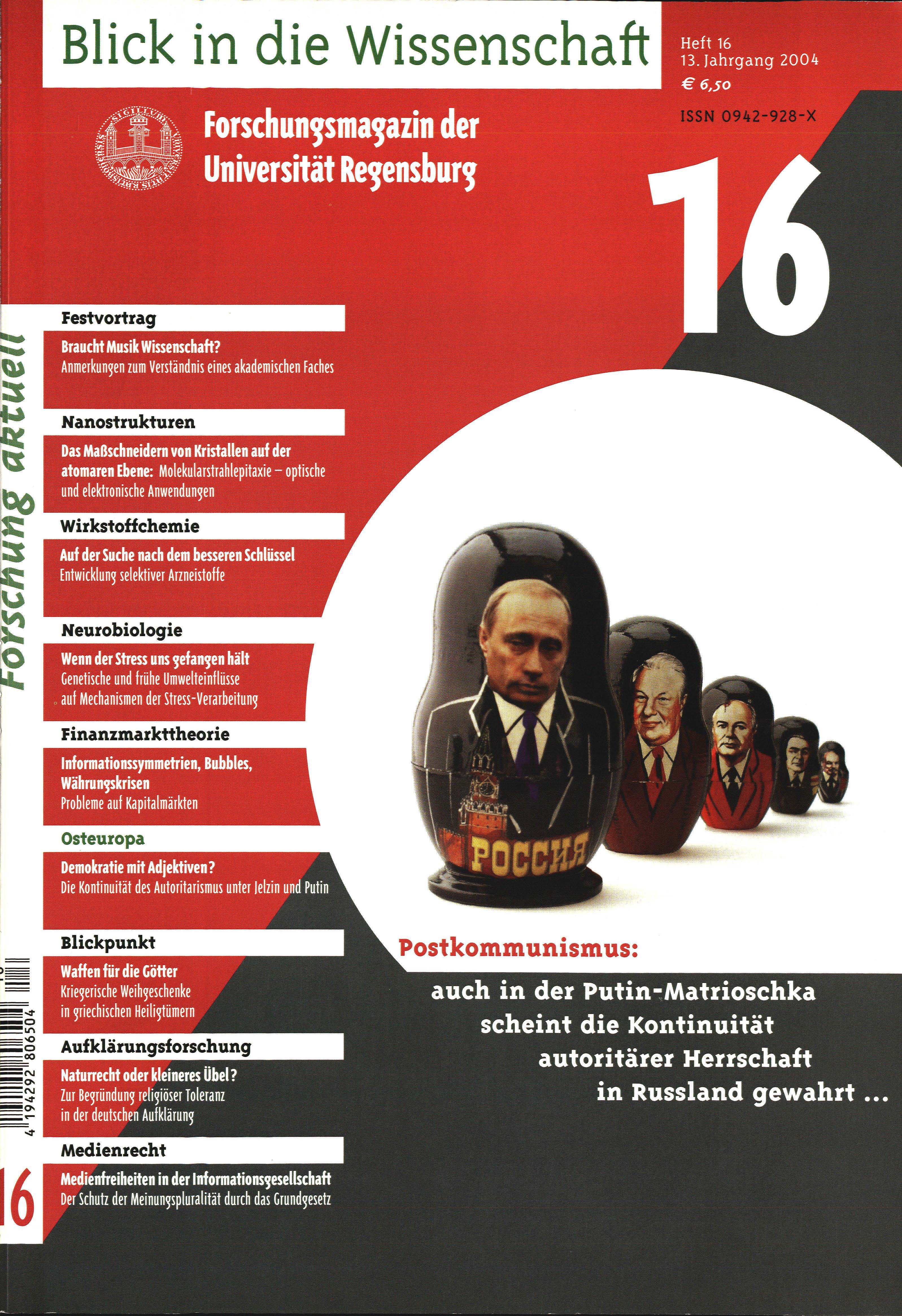 Forschungsmagazin der Universität Regensburg